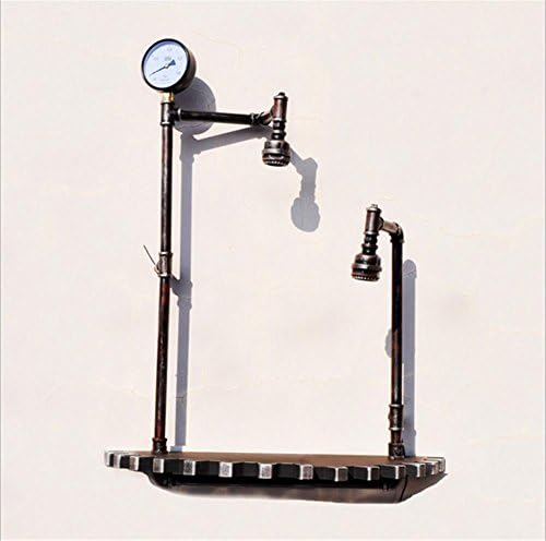 Atmko®Retro Industrial Vintage Desk Lamp Gear Water Pipes Table Lamp With Bookshelf Function Bedroom Living Room Bedside Lamp Classic Creative Personality Desk Light Table Light