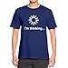 Produktbild LUCKYCAT Herren Poloshirt,Kurzarmshirt Pullover Einfarbig Bluse T-Stücke Rundhals Männer Sommerhemd Sommerbluse Tops Blusen Sweatshirt Hemd Pulli T-shirt Brief drucken Blusentop (Navy, Medium)