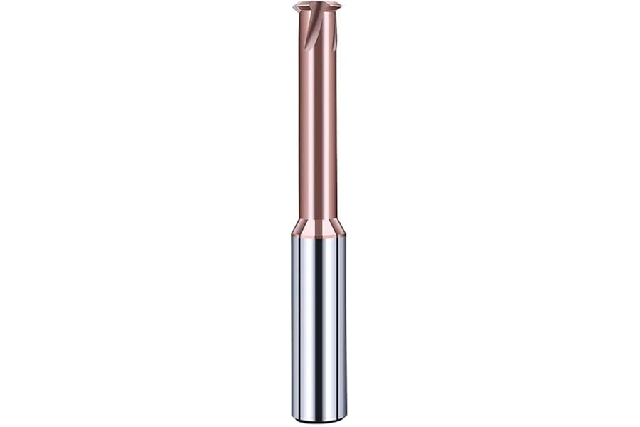 IUBPWMS Single Tooth Carbide Thread Milling Cutter, M1 M1.2 M1.6 M2 M2.5 M3 M4 M5 M6 M12 Tungsten Carbide Single Tooth Spiral Milling Cutter 3 Flutes Solid Carbide Thread End Mill(M6X1)