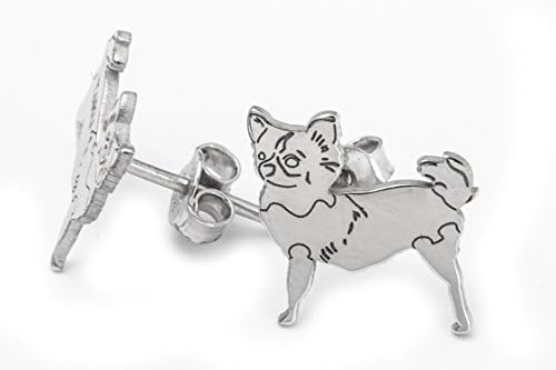 CHIHUAHUA-3 Earrings 925 Sterling Silver Dog Pet Gift Jewellery