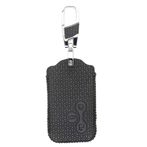 MAXIOU Flip Cover chiave per Clio Megane Grand Scenic 3 Button Keychain case Shell, Luxury Black