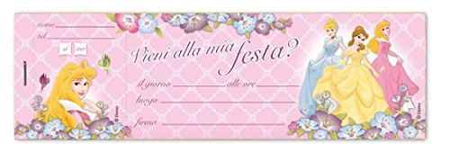 REX SADOCH Bloque 10 Invitaciones Princesa Niña Paquete de 10 Piezas