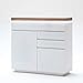Produktbild Pharao24 Sideboard in Weiß mit Wildeiche Massivholz
