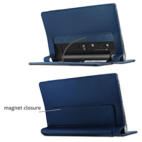 Lenovo Yoga Tab 3 10 Hülle Case, Infiland Slim Fit Folio PU-lederne dünne Kunstleder Schutzhülle Cover Tasche für Lenovo YOGA 3-10 25,7 cm (10,1 Zoll IPS) Tablet(Not für Lenovo Yoga Tab 3 Pro/Yoga Tab 3 10 Plus) (mit Auto Schlaf / Wach Funktion)(Dunkleblau) - 9