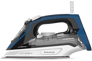 Taurus - Plancha de vapor 3000 Ceramic | 3000W | Golpe de vapor de 200g/min | Vapor continuo de 45g/min | Suela de cerámica | Doble sistema anti cal