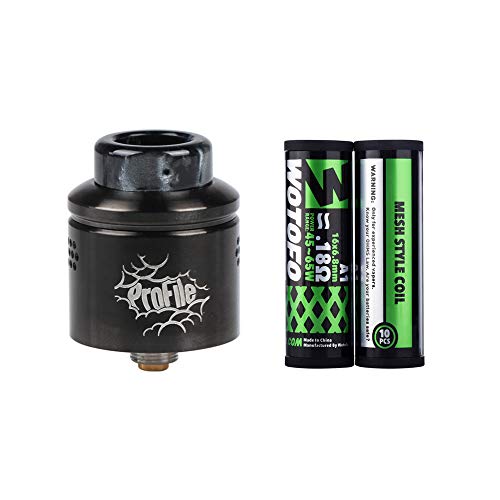 Cigarette électronique Atomiseur Wotofo Profile RDA Mesh Coils-Pas de Nicotine et de Tabac (Gunmetal)