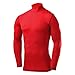 PowerLayer Herren Kind Funktionsunterwäsche Kompressionsshirt Armour Compression Top Skins Langarm - Medium - Red