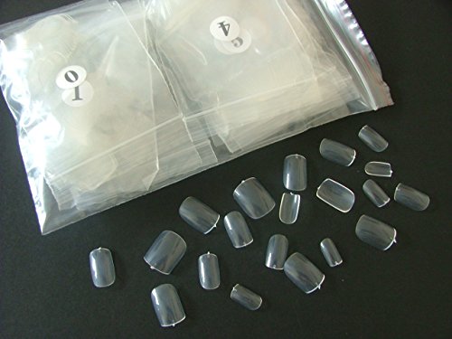 600 Clear Short to Medium Square Full Cover False Nails by Pretty Poppet