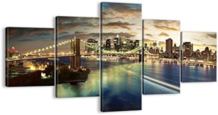 Canvas Picture - 5 Piece - Width: 125cm, Height: 70cm (Width 49,2", Height 27,6") - photo no. 0226 - five 5 Part Panels - multi panel - Ready to Hang - wall art print - Completely framed - Image printed on canvas - art on canvas - Art print Images - EA125x70-0226