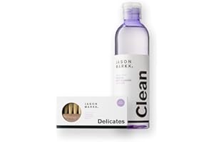 Jason Markk Limpiador de zapatos premium de 236 ml + paquete de cepillo premium, limpieza suave y cuidado para zapatillas, morado, Einheitsgröße