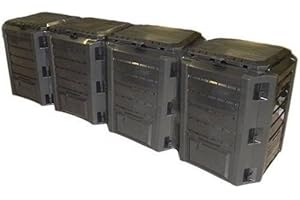 RG-VERTRIEB Composteur de jardin 1600L Noir Module composteur thermique Composteur en plastique