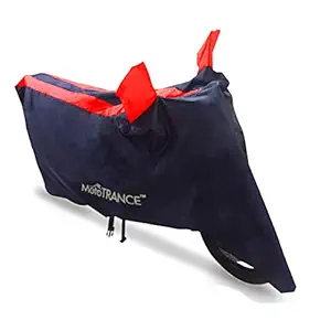 Mototrance Sporty Arc Blue Red Bike Body Cover for Mahindra Gusto 125