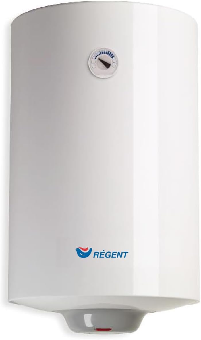 Regent - Termo Eléctrico 80 Litros, Calentador de Agua Eléctrico Vertical Seguro Duradero con Luz Piloto, 48x45x77.8 cm - Calentadores Fabricados para Instalación en España - Eficiencia C Rango (A+/F)