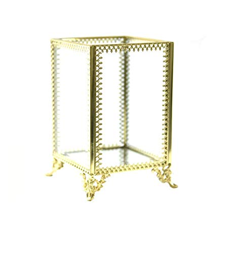 Preisvergleich Produktbild Lostryy-Schmuckschatullen Einfache Aufbewahrungsbox für Glasschmuck für Frauen, kleine Kosmetiktasche, Perlen-Make-up-Tube, Heimtextilien, Geburtstagsgeschenk, Ohrringe, Halskette, Armband