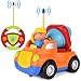 Produktbild GotechoD RC Baufahrzeuge Betonmischer, Cartoon RC Baustellenfahrzeuge mit Licht Musik, Ferngesteuertes Auto für Kleinkind Kinder ab 2 Jahren