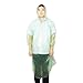 Miki&Co Women Men Green Plastic Hooded Emergency Raincoat Rain Coat