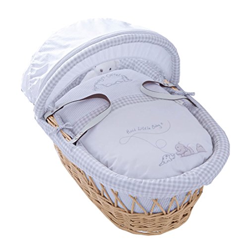 Izziwotnot Humphrey's Corner Sketchbook Baby Boy Wicker Moses Basket (Natural)