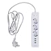 Produktbild Chua 1,95m Kabel Steckdosenleiste mit 3-fach und 3 integrierte USB Ladeausgänge,mit Schalter weiß