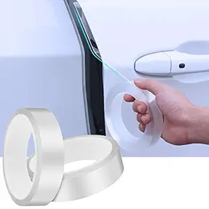 Car-Dec Car Door Transparent Seal Strip Door Edge Guard, Bumper Cover Strips, Entry Sill Scuff Plate Guard,Invisible Anti-Scratch Waterproof Tape(1 Inch x 5metre) Compatible with All Cars