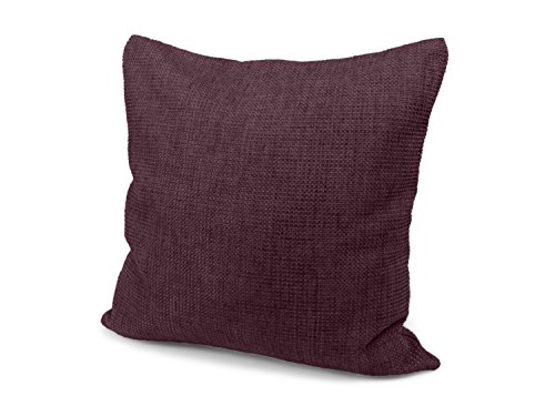 Kissenhüllen in Struktur-Optik – erhältlich in 23 modernen Farben und 3 verschiedenen Größen, 1 Kissenhülle 60 x 60 cm, bordeauxrot - 3