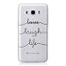 Produktbild Galaxy J5 2016 Hülle, Samsung Galaxy J5 2016 Hülle, Anlike für Samsung Galaxy J5 2016 / SM-J510 (5,2 Zoll) Case / Handy Hülle / Schutzhülle / Handytasche / Cover / TPU Silikon Handy Tasche {Durchsichtig Muster Serie} - Love laugh life