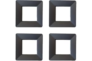 MaMa Store Maniglia Orione Ghisa Grigio Scuro Quadrata in Plastica 90X90 CC64 - Set x 4 Pcs con Viti