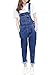 Damen Jeans Latzhose Hose Denim Overall Jeanshose Trägerhose Hosenträger Spielanzug Jumpsuit Playsuit Hosen Blau S