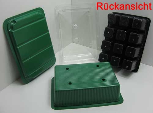 Saatgutschale Kunststoff zum Anzüchten, Saatgut Mini Gewächs Treib Haus Schale (LHS) - 5