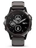  Garmin Reloj Fénix 5 Plus Zafiro Titanio con revestimiento de DLC Gris Carbón 010-01988-03
