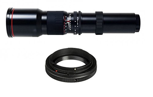 détail Téléobjectif 500 mm 1 : 8 Objectif Focus manuel (Noir) mm pour Sony ILCE7KB.CE, ILCE7B, ILCE7RB, LCE7M2KB, ILCE7M2B, 7, a7, a7 II, a7II, a7R, 7R II, a7RII, a7S, a7IIK, a6500 6500, a6300 6300, ILCE-6000 6000LB E6000 6000YB 6000LS, ILCE-5100 ILCE-5100LW 5100B ILCE5100YB 5100LB 5100LT, 5000LB, ILCE-5000 5000YB, 5000LS, 5000LW A3000 Appareil Photo Numérique Hybride Autofocus