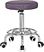 Massage Imperial® Rio Chrome Gas Lift Massage Stool Beauty Therapy Reiki Height Adjustable Salon Swivel Manicure Tattoo Stools Chair Portable Massage TABLE - Purple