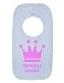 Personalised Princess Name Pink Crown Customise With Name Cute Unique Pullover Baby Bib