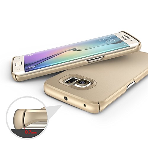 Funda Galaxy S6 Edge - Ringke SLIM    Completo Top   Bottom Cobertura    BLACK  Fluid Borde Curvo Touch Dise  o Avanzada Dual Coating Tecnolog  a All Around Protecci  n de Borde Duro Carcasa Funda para Samsung Galaxy S6 Edge - ECO Paquete