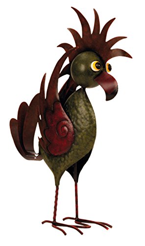 Cooler Metall Vogel Gartendeko stehend Höhe 54 cm sowie Breite 35 cm