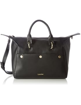 Calvin Klein Damen Le4 Duffle Henkeltasche, Schwarz (Black), 17x22x33 cm