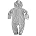 Meihuida Baby Boys Girls Long Sleeve Christmas Elk Bear Hooded Romper (80(0-6M), Grey)