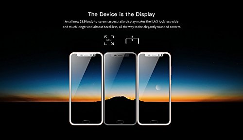 ILA X - Schermo HD da 5,5 pollici (rapporto 18: 9) Smartphone Android 7.0 4G, Bezel-Less 7,95mm Ultra slim, quadricromia da 1,3 GHz 3 GB + 32 GB, 5 MP + 13 MP, impronta digitale - bianca