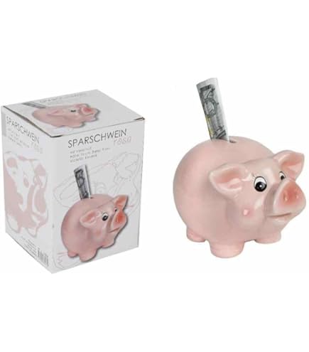 Jumbo spaarvarken XXL geglazuurd | robuust, antislip, keramiek | 24x16,5 cm | decoratief cadeau | besparen met stijl Jumbo spaarvarken XXL geglazuurd | robuust, antislip, keramiek | 24x16,5 cm | decoratief cadeau | besparen met stijl