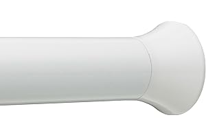 Amazon Basics Tringle de rideau de douche extensible et ajustable, blanc, 61 à 91 cm
