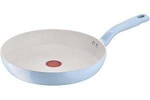 Lagostina Brezza, Padella Antiaderente Ø 28 cm, Rivestimento Mineralia, Indicatore di Calore Thermo-Signal, Manico Rivettato, Compatibile con Induzione