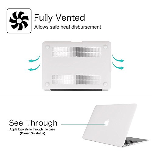 Fintie MacBook Air 13 Hülle – Ultra Slim Hochwertige Matt Gummierte Hartschale Tasche Schutzhülle Snap Case für Apple MacBook Air 13.3 Zoll (A1466 / A1369) , Frost Klar - 5