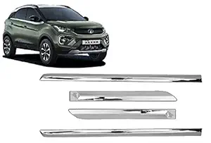 Empica Full Chrome Set of 4pcs Side Beading Side Cladding Compatible for Tata Nexon
