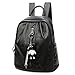Produktbild ALTINOVO Damen-Casual-Rucksack aus PU-Leder, Student Schultasche diebstahlsicher, schwarz