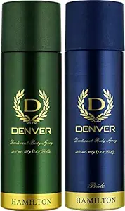 Denver Hamilton and Pride Combo Deodorant Spray for Men (400 ml, Pack of 2)