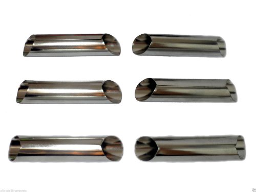 GiL SHOPPING ONLINE CANNOLI SICILIANI STAMPO CANNOLO - Conjunto de 6 moldes de repostería para dulces