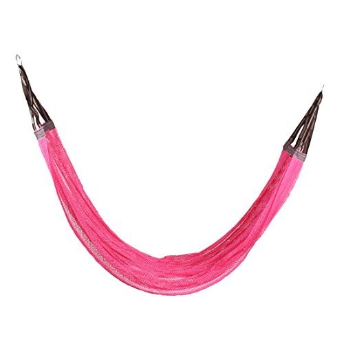Preisvergleich Produktbild DealMux Nylon Camping Hinterhof Outfitter Doppel Nest Schlafenbett Hängehängematte Fuchsia