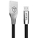 Tukzer 3.2ft Aluminium Plug Slim Micro USB Cable 2.4A Tangle Free Fast Charging & Data Sync(Jet-Black) RS.309.00
