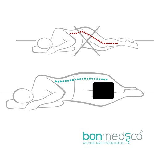 Bonmedico® Orthopädisches Knie-Kissen für Seitenschläfer, sorgt für Druckentlastung und ermöglicht eine ergonomische Schlafposition, in Schwarz/ Black - 2