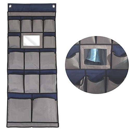 XL Zelt Camping Bad Hänge-Organizer Aufbewahrung Ablage Regal 14 Fächer + Spiegel