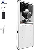 Sotefe 32Go Lecteur MP3 Bluetooth 2.5D Miroir Écran Tactile MP3/MP4 Player Baladeur Super Sonore Haut-Parleur Vidéo FM Radio Enregistrement E-Book Musique Jouer Plus 100H (Soutien Carte à 128G)